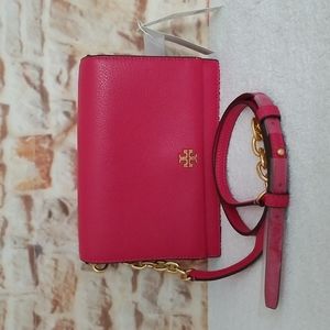 New Tory Burch Georgia Leather Flap Shoulder Bag